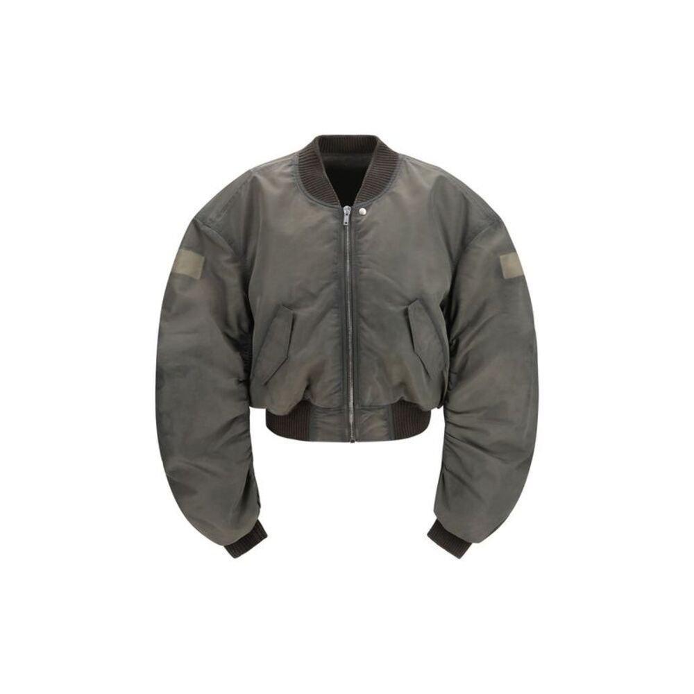 Rick Owens Gray Nylon Men's Bomber